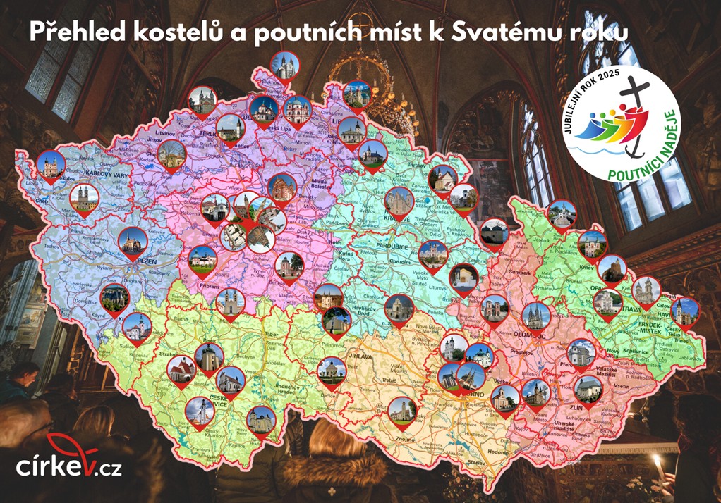 mapa jubilejních míst