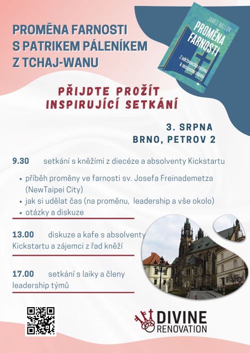 plakát patrik páleník beseda proměna farnosti
