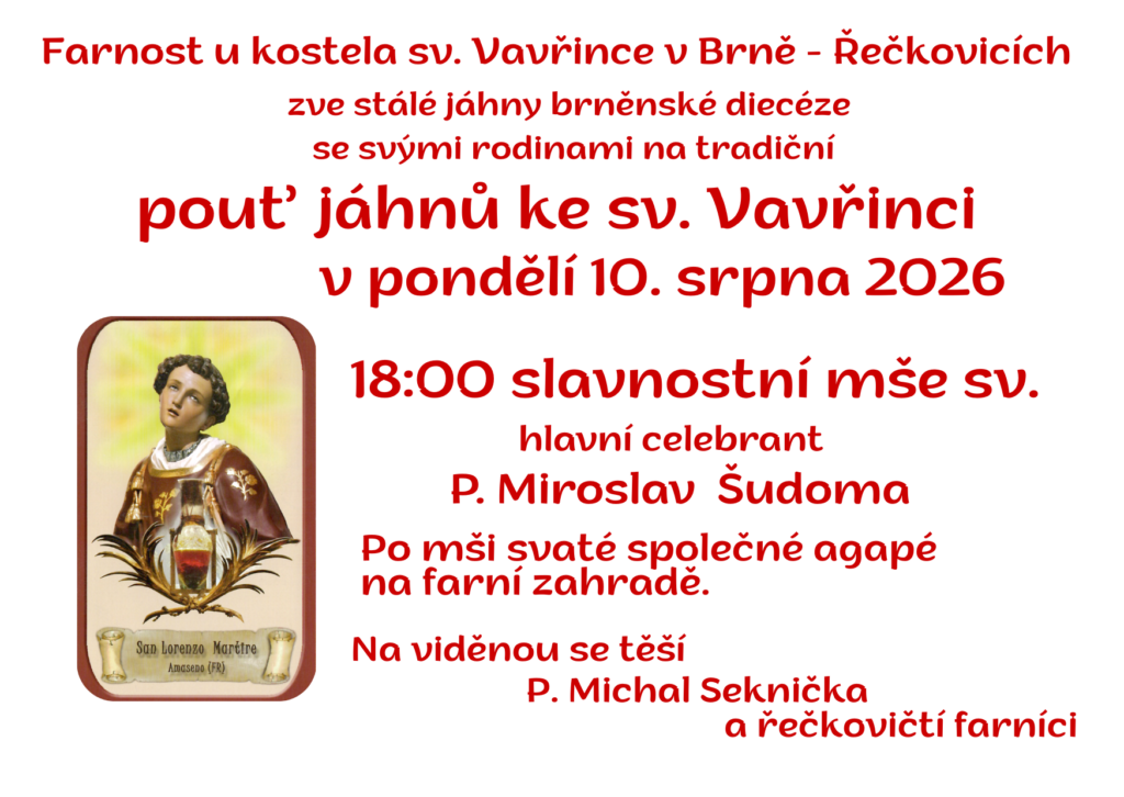 plakát pouť jáhnů 2026